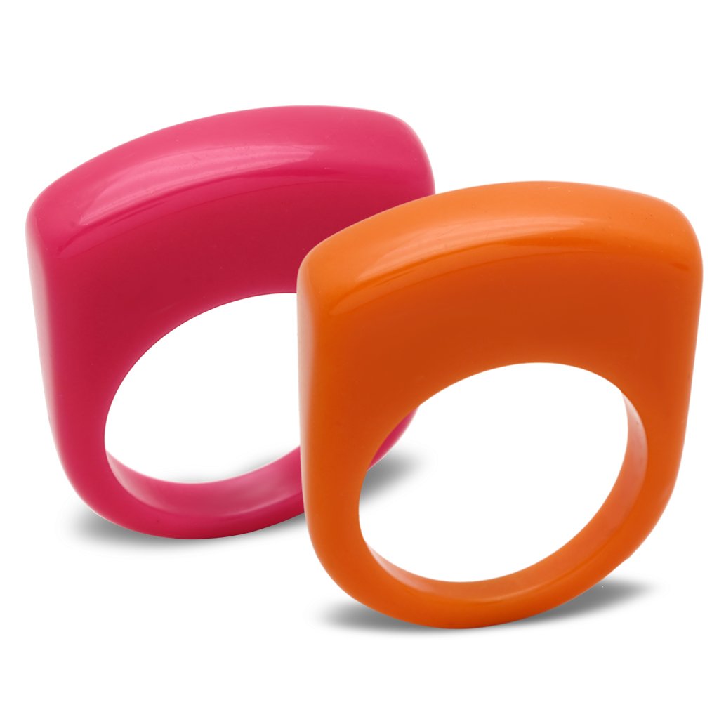 JCE2383 Resin Ring with Synthetic Synthetic Stone in Multi Color