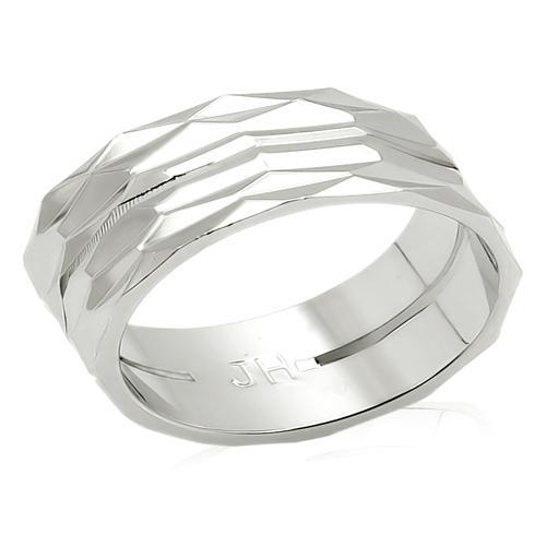 JCE990 Imitation Rhodium Brass Ring with No Stone